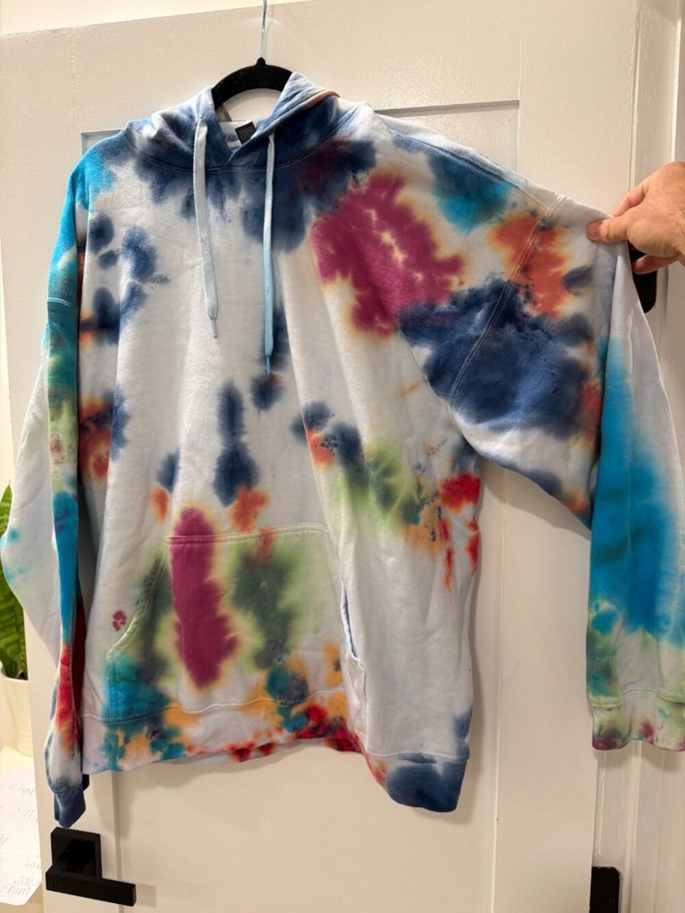 Custom Tie Dye Hoodie XL Multicolor Prewashed New